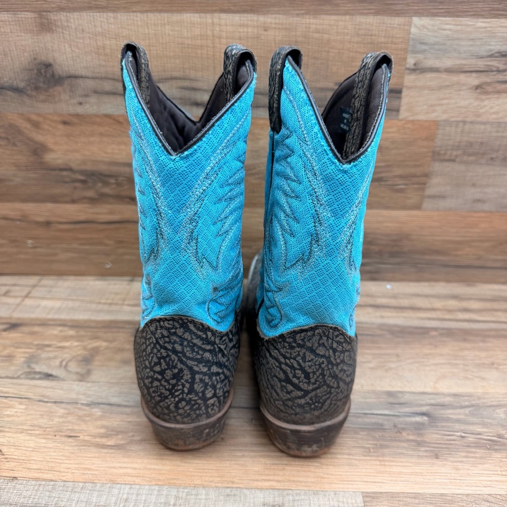 Nocona Boots  size 6Y Fynn Embroidery Square Toe Cowboy Mid Calf Boots - Picture 5 of 9